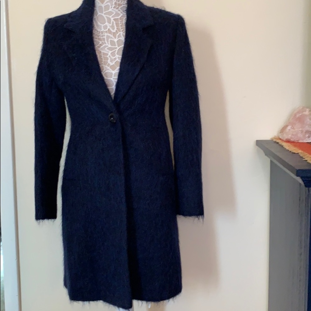 BNWOT Blue Faux Fur Coat US 4